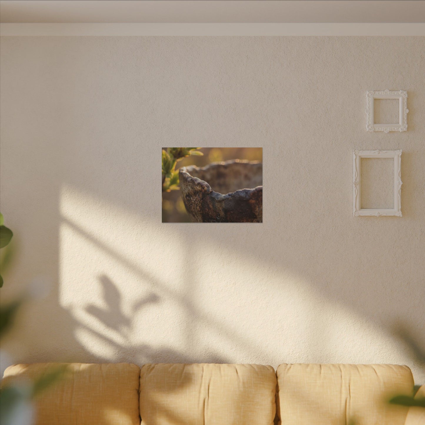 Golden Hour Ceramic Bowl Canvas Art - Dark Japandi Ma