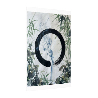 Zen Incense Smoke in Moonlight | Enso Canvas Art