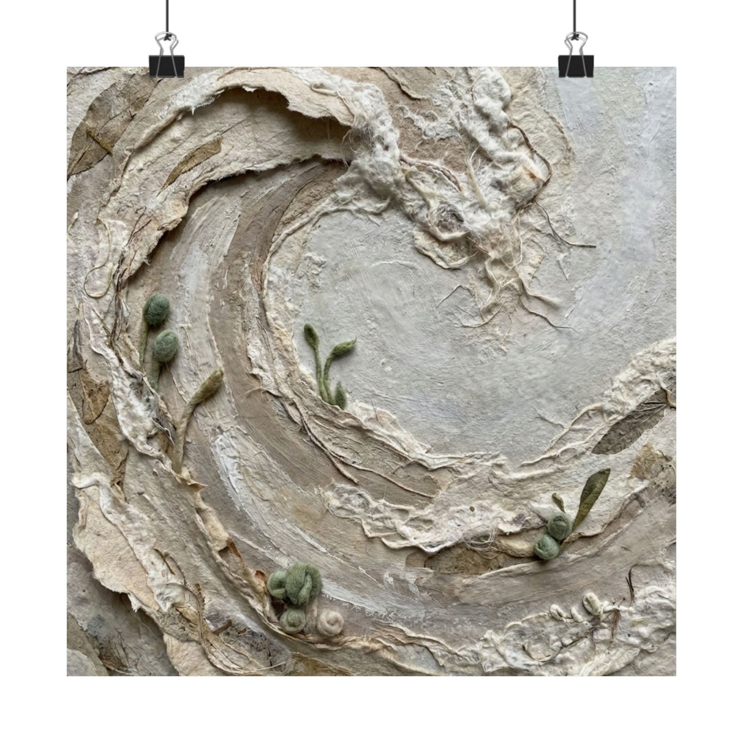 Ocean Wave Spring Wall Art Print | Japandi Earthy Design