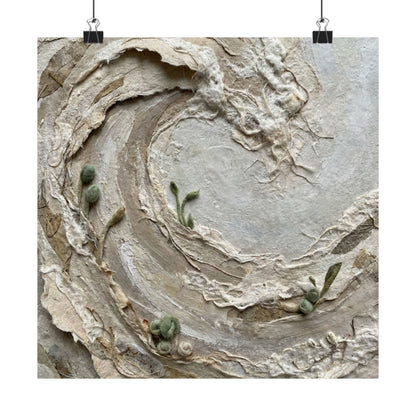 Ocean Wave Spring Wall Art Print | Japandi Earthy Design