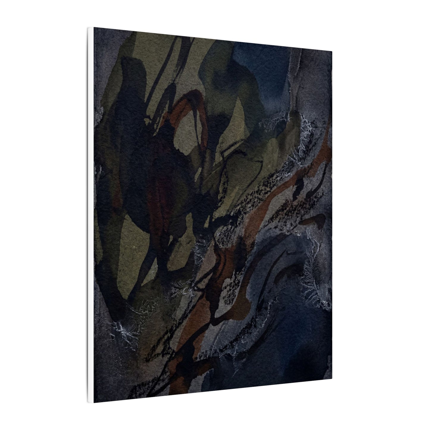 Shadow Play Winter Canvas Art | Dark Japandi Luxurious Design