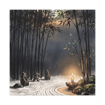 Tranquil Bamboo Grove Canvas Art - Karesansui Zen
