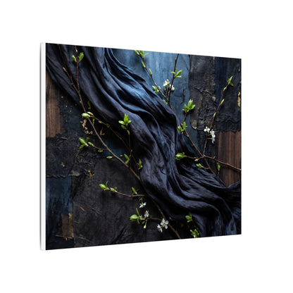 Spring Silk Drape Dark Texture Canvas Art | Atmospheric Decor