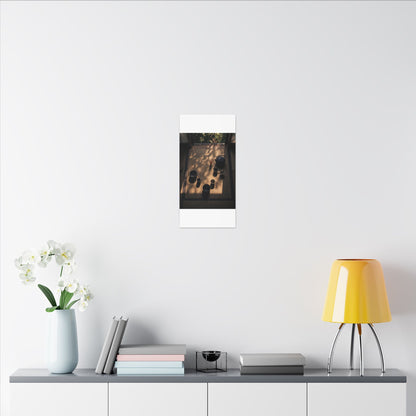 Shibui Tea Ceremony Canvas Art - Dark Japandi Shadow Zen