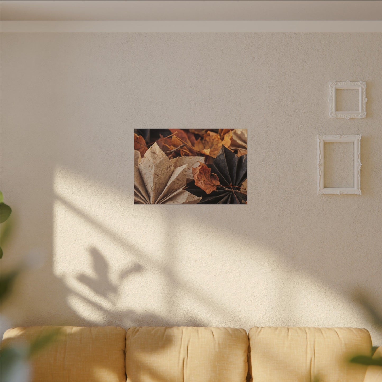 Paper Fold Texture Canvas Art | Elegant Japandi Art