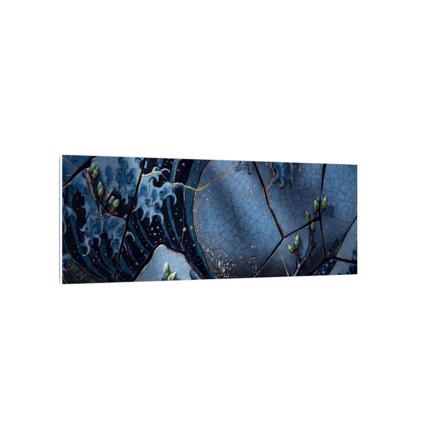 Ocean Wave Spring Canvas Art | Kintsugi Artful Design
