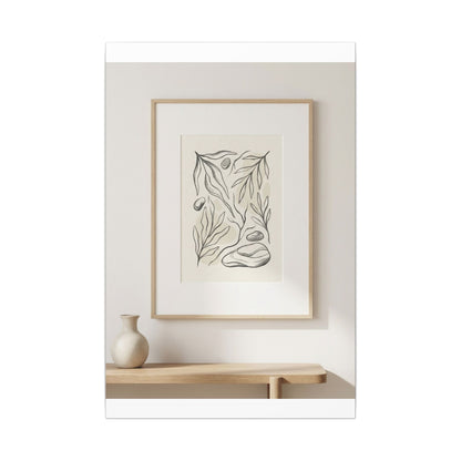 Japandi Charcoal Canvas Art