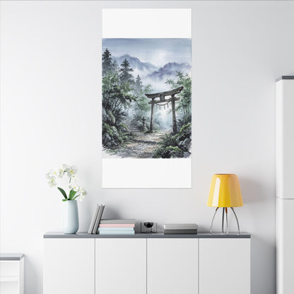 Moonlight Torii Gate Canvas Art - Zen Fukinsei