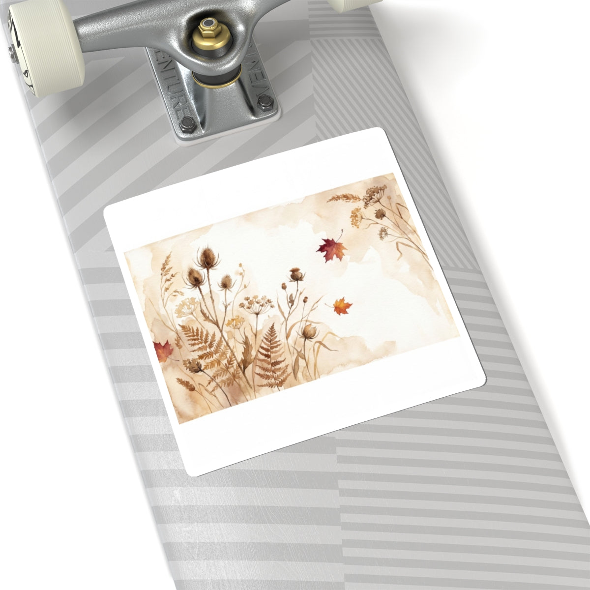 Dried Flowers Autumn Sticker | Japandi Earthy Design