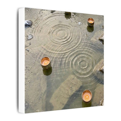 Water Ripple Canvas Art | Winter Japandi Japanese Pattern Art