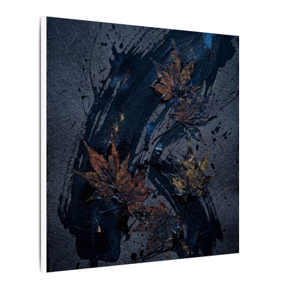 Sophisticated Ink Brushstroke Canvas Art - Dark Texture Dark Japandi
