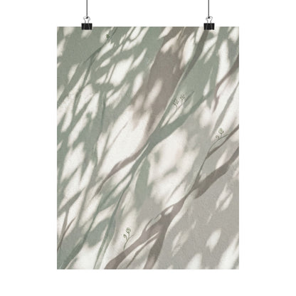 Shadow Play Spring Wall Art Print | Japandi Neutral Design Art Print