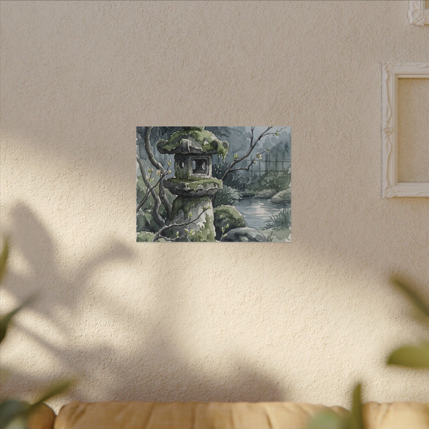 Moonlight Stone Lantern Canvas Art - Japandi Seijaku