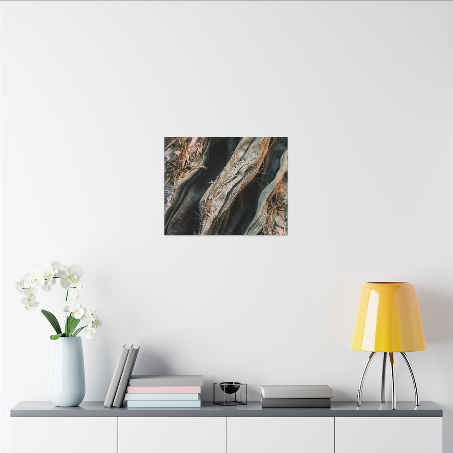 Silk Drape Winter Canvas Art | Japandi Cozy Design