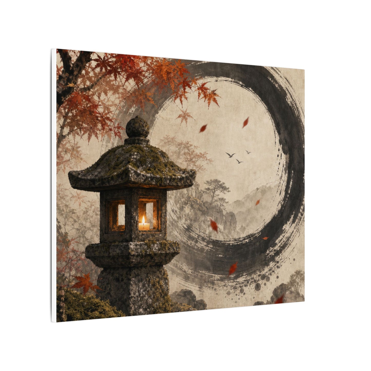 Ma Stone Lantern Canvas Art - Zen Enso