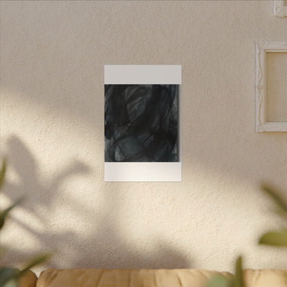 Deep Tones Dark Japandi Charcoal Canvas Art