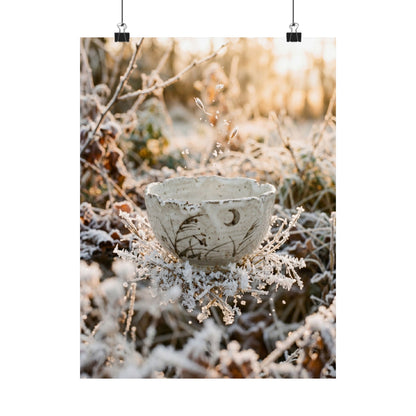 Golden Hour Ceramic Bowl Wall Art Print - Japandi Kanso