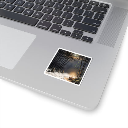 Candlelight Bamboo Grove Sticker - Zen Fukinsei