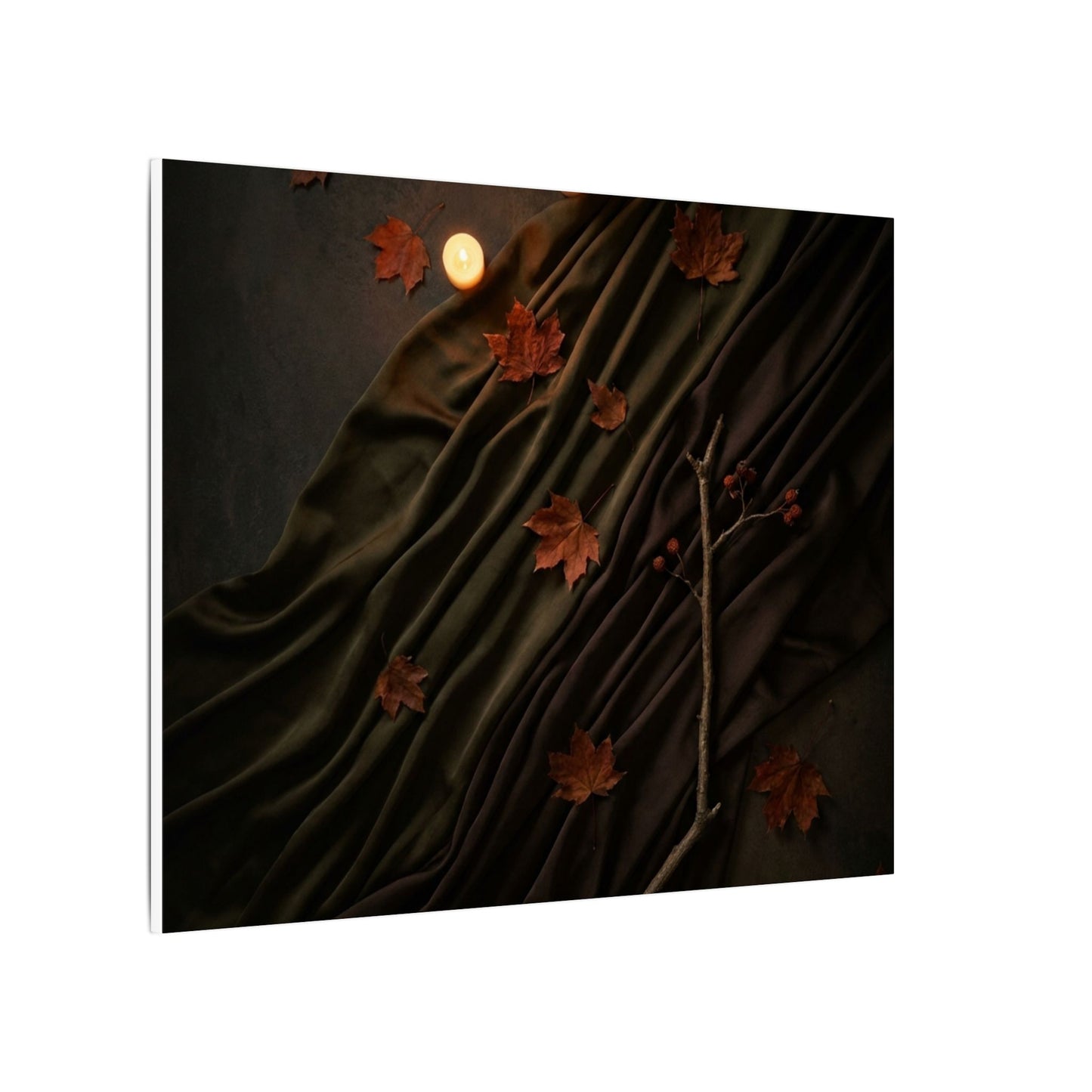 Autumn Silk Drape Moody Minimal Canvas Art | Moody Decor