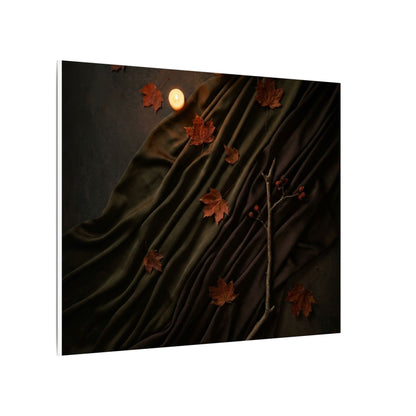 Autumn Silk Drape Moody Minimal Canvas Art | Moody Decor