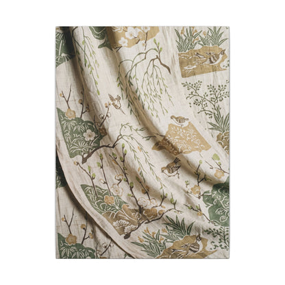 Silk Drape Canvas Art | Spring Japandi Japanese Pattern Art
