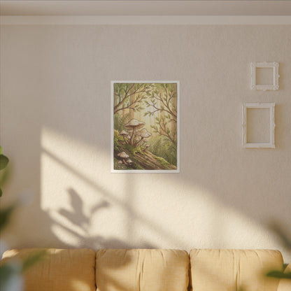 Spring Wild Mushrooms Mushroom Illustration Canvas Art | Cozy Decor