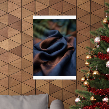Overcast Silk Drape Wall Art Print - Dark Japandi Shibui