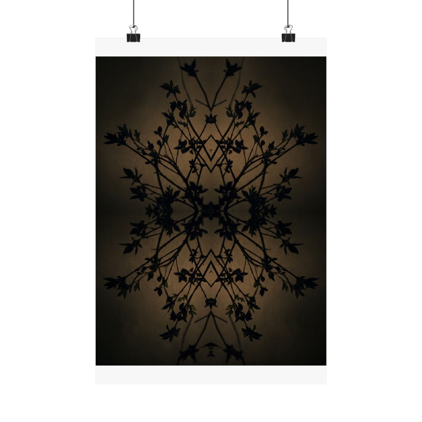 Shadow Play Wall Art Print | Spring Dark Japandi Shadow Zen Art