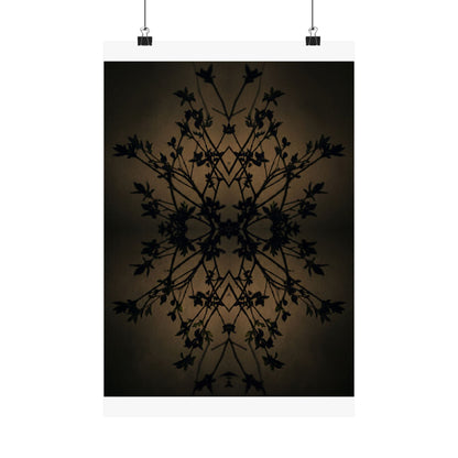 Shadow Play Wall Art Print | Spring Dark Japandi Shadow Zen Art