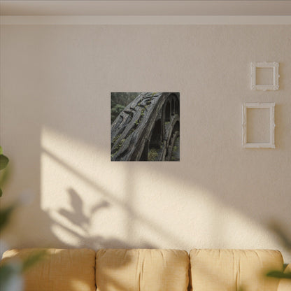 Overcast Wooden Bridge Canvas Art - Japandi Kanso