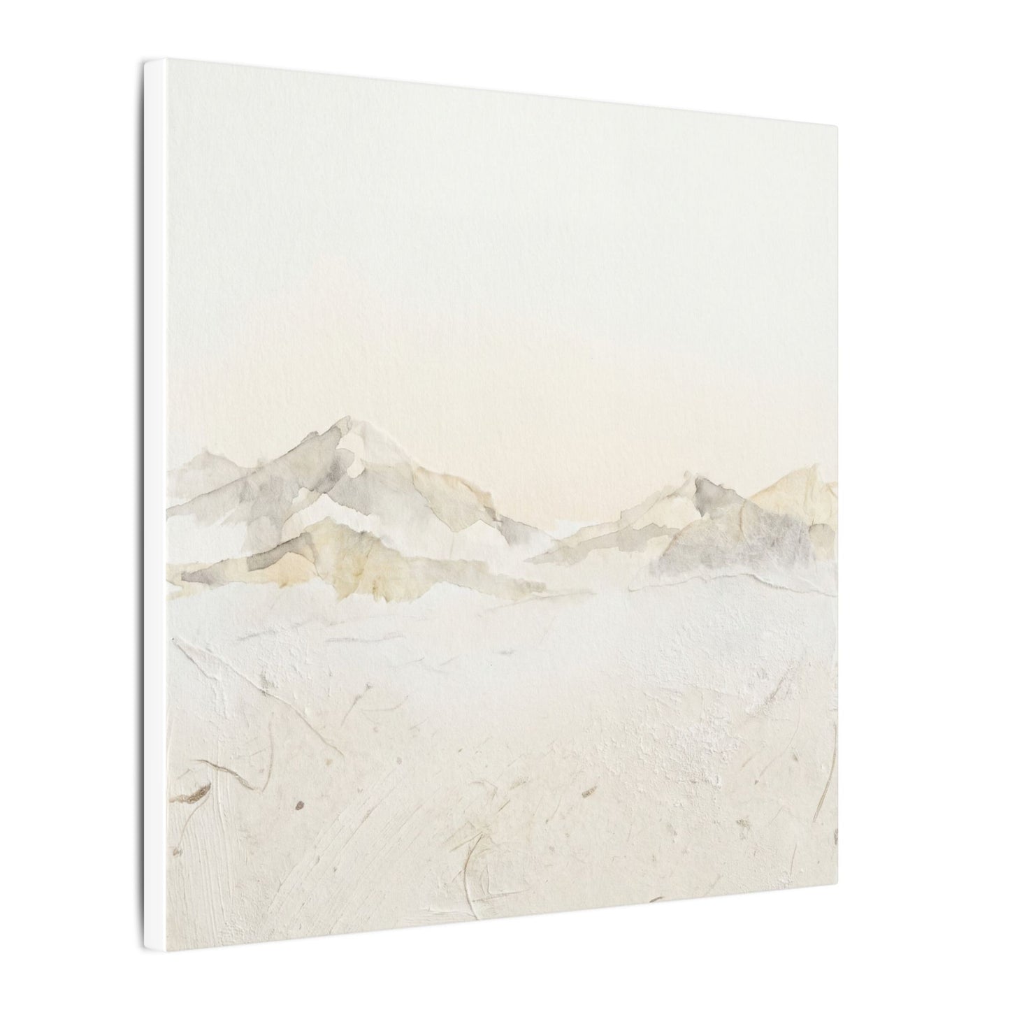 Mountain Mist Winter Canvas Art | Japandi Warm Design