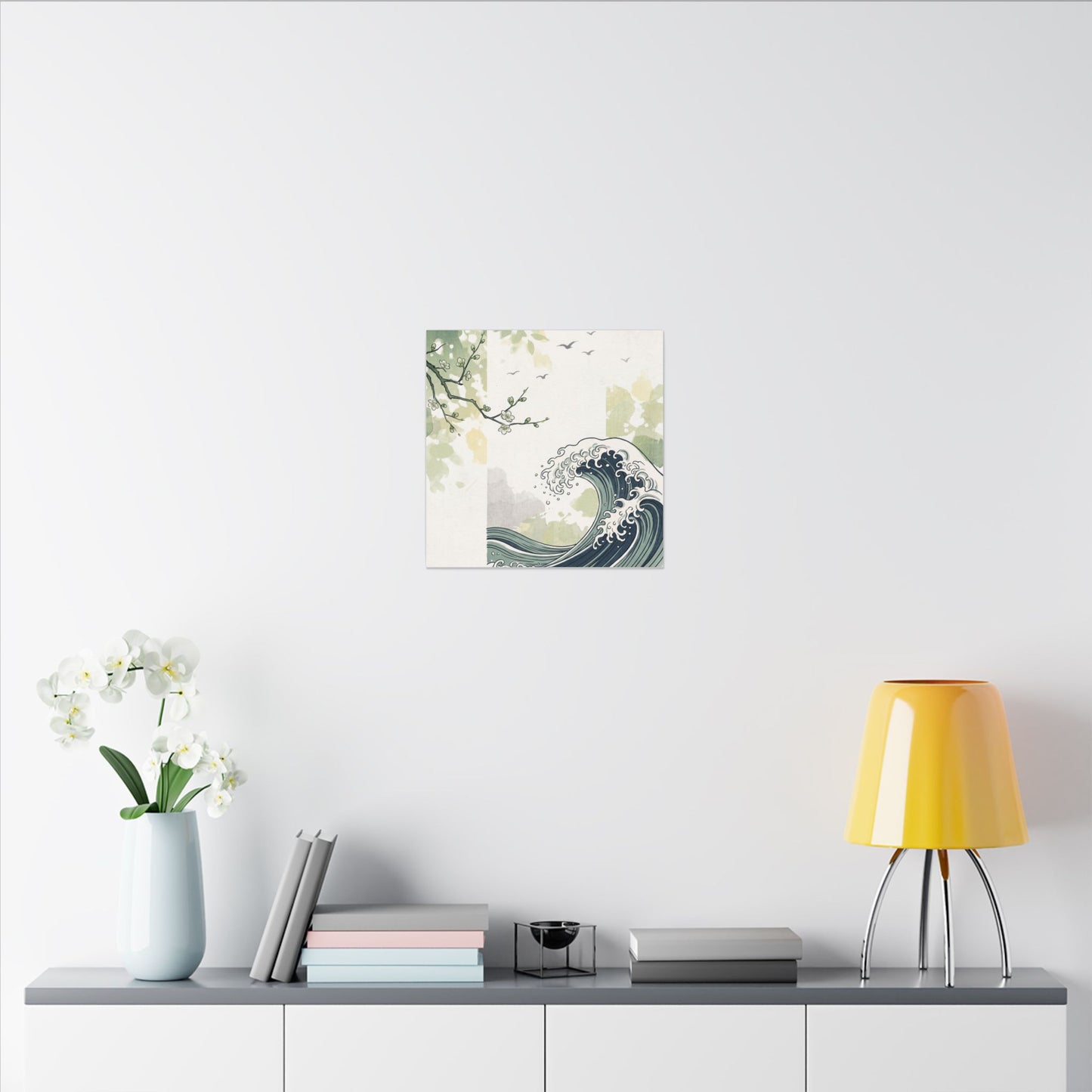 Spring Ocean Wave Ukiyo E Inspired Canvas Art | Serene Decor