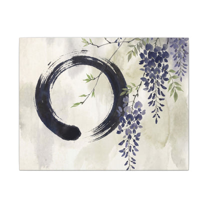 Wisteria Enso Canvas Art | Serene Zen Art