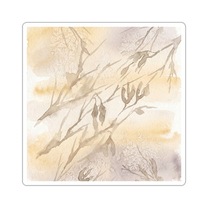 Japandi Shadow Play in Golden Hour | Watercolor Sticker