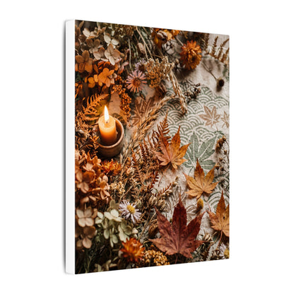 Candlelight Dried Flowers Canvas Art - Japandi Seijaku