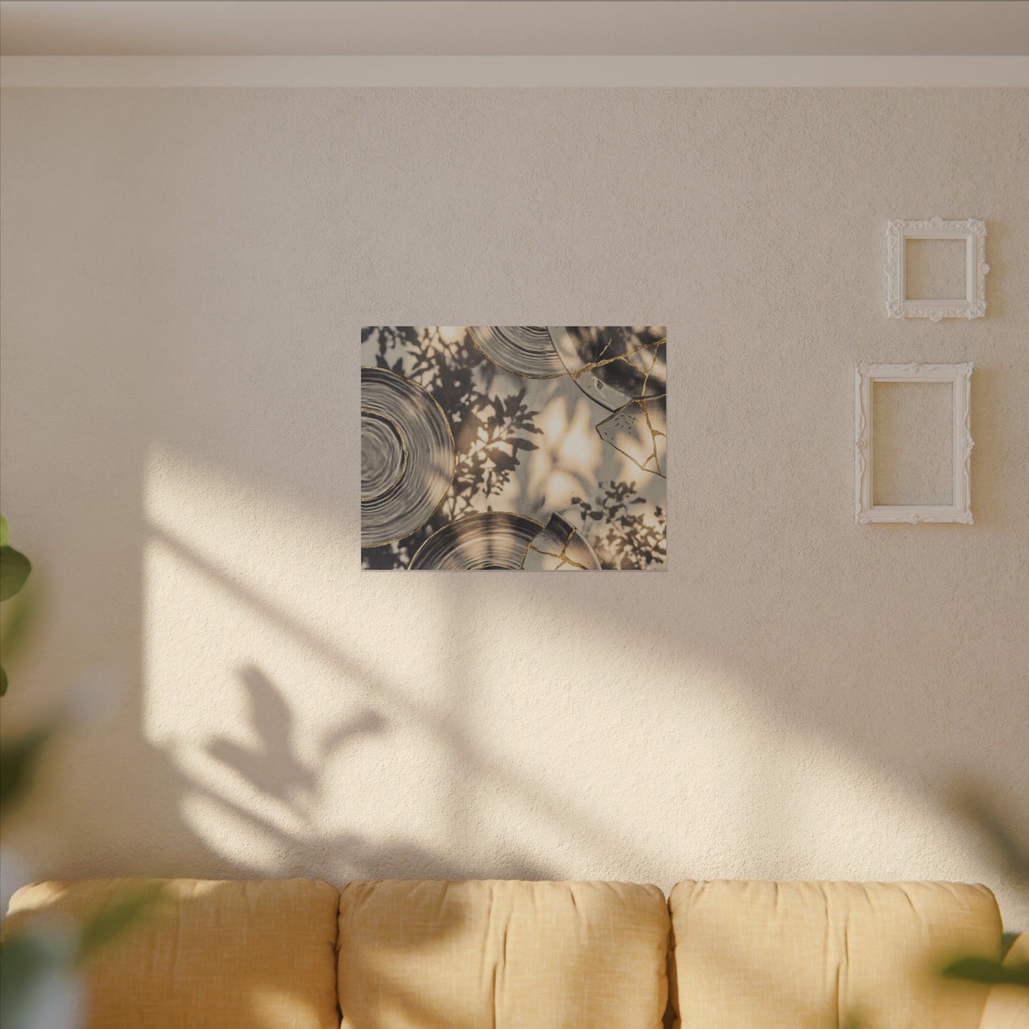 Healing Water Ripple Canvas Art - Gold Vein Kintsugi