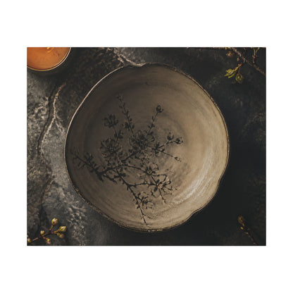 Ceramic Bowl Spring Canvas Art | Japandi Earthy Design