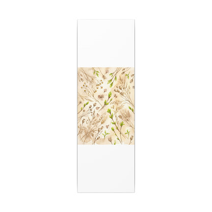 Spring Dried Flowers Watercolor Canvas Art | Earthy Decor