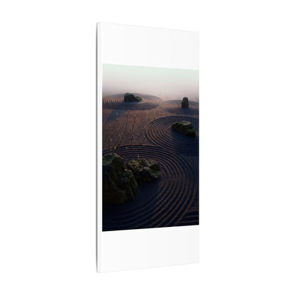 Spring Rock Garden Shadow Zen Canvas Art | Luxurious Decor