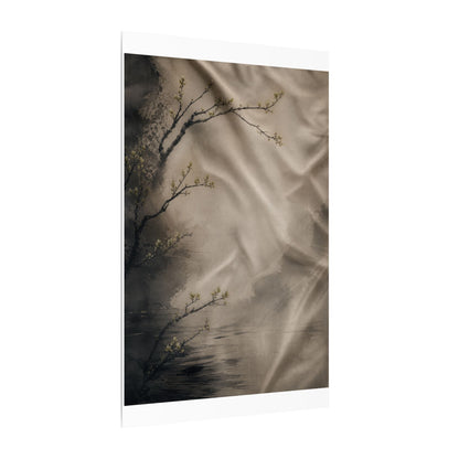Silk Drape Canvas Art | Spring Japandi Japanese Pattern Art
