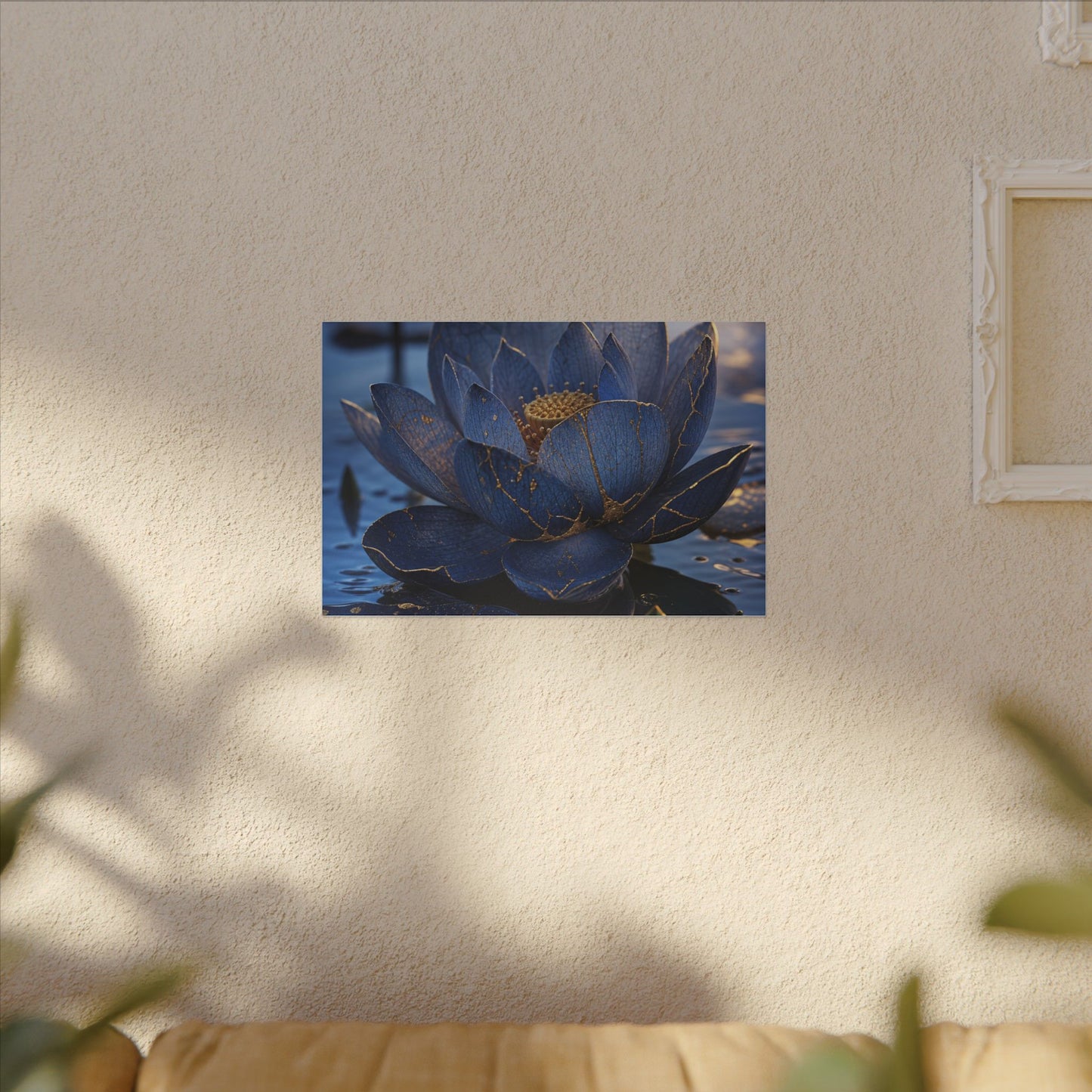 Kintsugi Lotus Flower in Dawn | Broken Beauty Canvas Art