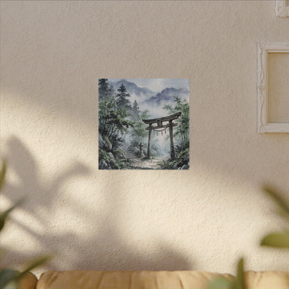Moonlight Torii Gate Canvas Art - Zen Fukinsei