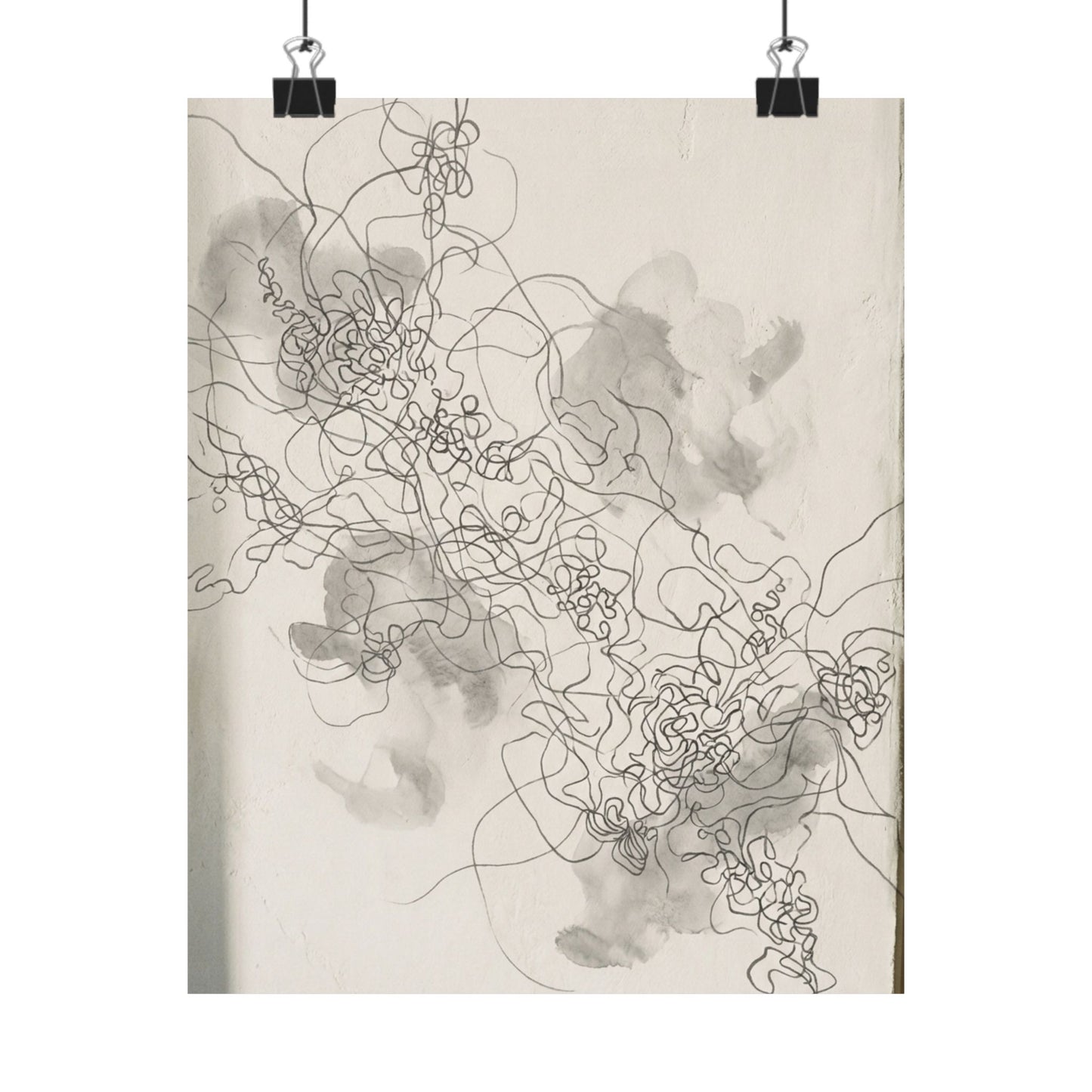 Datsuzoku Shadow Play Wall Art Print - Dark Japandi Dark Texture Art Print