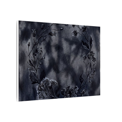 Dried Flowers Canvas Art | Winter Dark Japandi Shadow Zen Art