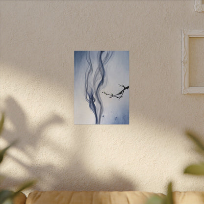 Incense Smoke Spring Canvas Art | Zen Tranquil Design