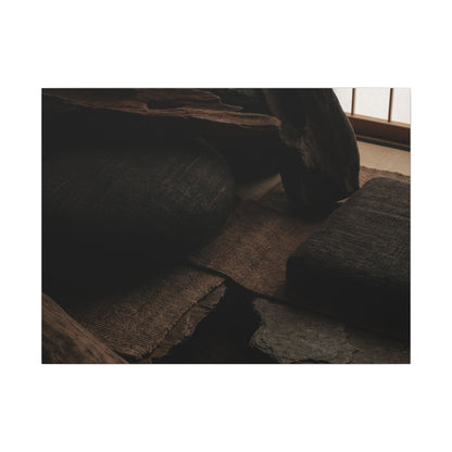Dark Japandi Shadow Zen Canvas Art Art Print
