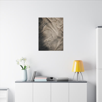 Silk Drape Canvas Art | Spring Japandi Japanese Pattern Art