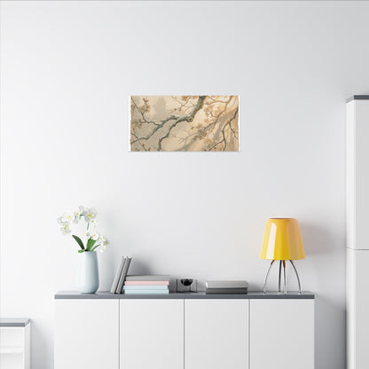 Cherry Blossom Canvas Art | Winter Japandi Japanese Pattern Art