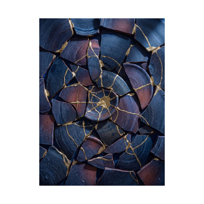 Winter Broken Pottery Gold Repair Wall Art Print | Resilient Decor