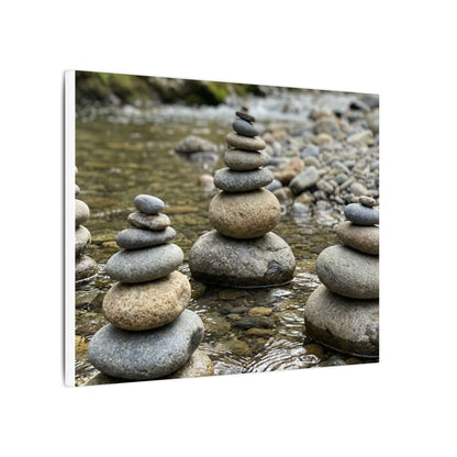 Zen River Stones in Dawn | Karesansui Canvas Art